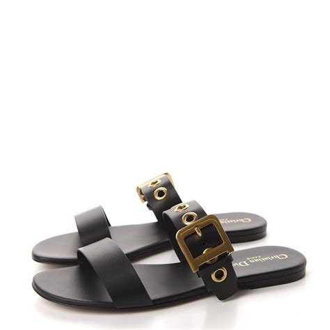 dior silk slip|christian Dior flat slides.